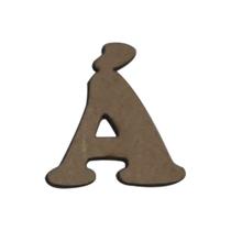 Letras com Acento para Aplique Artesanato 2,5cm Kit 50un Mdf Madeira