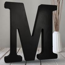 Letras de madeira AOCEAN pretas de 25 cm inacabadas para decoração de Halloween Letras de madeira AOCEAN pretas de 25 cm inacabadas para decoração de Halloween