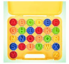 Letras de ovos combinando 26 unidades de reconhecimento de cores do alfabeto ABC