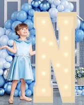 Letras de plástico para festas KLUND 4FT N - Impermeáveis e reutilizáveis