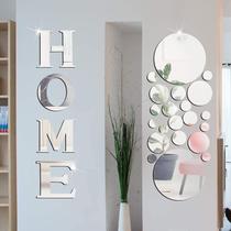 Letras de sinais de casa adesivos de parede de espelho de acrílico adesivos de parede de círculo sólido Decalques de parede de espelho 3D DIY adesivos de parede de espelho removível para decoração de sala Letras de sinais de casa adesivos de parede de espelho de acrílico adesivos de parede de círculo sólido Decalques de parede de espelho 3D DIY adesivos de parede de espelho removível para decoração de sala
