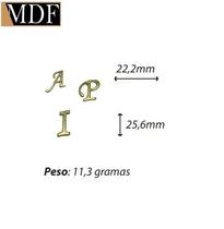 Letras do Alfabeto Apliques 2,22 X 2,56cm Zamac Dourado Letras do Alfabeto Apliques 2,22 X 2,56cm Zamac Dourado