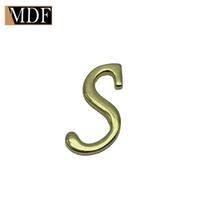 Letras do Alfabeto Apliques 2,22 X 2,56cm Zamac Dourado