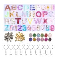 Letras do alfabeto em molde de silicone com acessórios