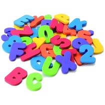 Letras E Números Alfanumérico em Eva Colorido 36 Peças 8CM