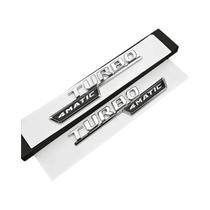 Letras Em Cromo 3D Para Carro Mercedes AMG A35 45 A45S W177 W176, 2 Peças, Adesivos De Logo TURBO