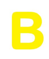 Letras em EVA Alfabeto Amarelo - 14cm - Extra Festas