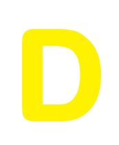 Letras em EVA Alfabeto Amarelo - 14cm