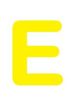 Letras em EVA Alfabeto Amarelo - 14cm
