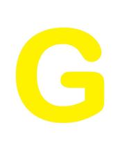 Letras em EVA Alfabeto Amarelo - 14cm