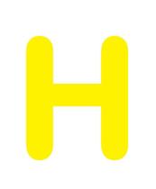 Letras em EVA Alfabeto Amarelo - 14cm