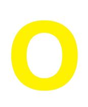 Letras em EVA Alfabeto Amarelo - 14cm