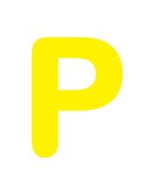 Letras em EVA Alfabeto Amarelo - 14cm