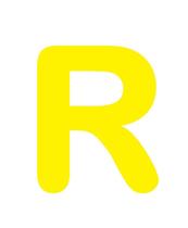 Letras em EVA Alfabeto Amarelo - 14cm