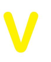 Letras em EVA Alfabeto Amarelo - 14cm
