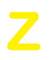Letras em EVA Alfabeto Amarelo - 14cm