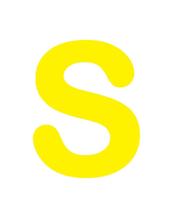 Letras em EVA Alfabeto Amarelo - 14cm