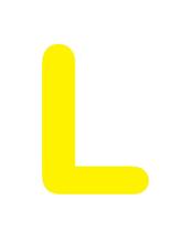 Letras em EVA Alfabeto Amarelo - 14cm