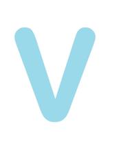 Letras em EVA Alfabeto Azul Claro - 14cm