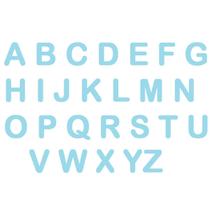 Letras em EVA Alfabeto Azul Claro - 14cm