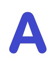 Letras em EVA Alfabeto Azul Royal - 14cm