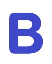 Letras em EVA Alfabeto Azul Royal - 14cm