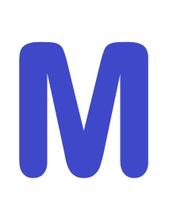 Letras em EVA Alfabeto Azul Royal - 14cm