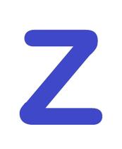 Letras em EVA Alfabeto Azul Royal - 14cm