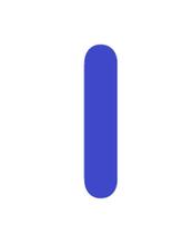 Letras em EVA Alfabeto Azul Royal - 14cm