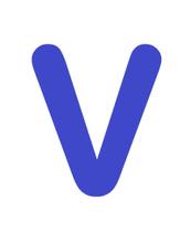 Letras em EVA Alfabeto Azul Royal - 14cm