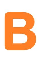 Letras em EVA Alfabeto Laranja - 14cm