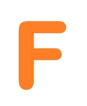 Letras em EVA Alfabeto Laranja - 14cm