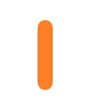 Letras em EVA Alfabeto Laranja - 14cm