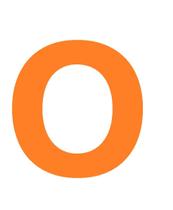 Letras em EVA Alfabeto Laranja - 14cm