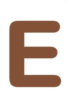 Letras em EVA Alfabeto Marrom - 14cm