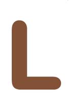 Letras em EVA Alfabeto Marrom - 14cm