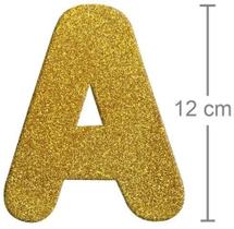 Letras em EVA Ouro com Glitter