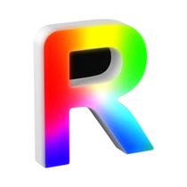 Letras LED Com Glitter Colorido RGBW, Sincronização Com Música Por APP, Luz Noturna Para Logotipo,