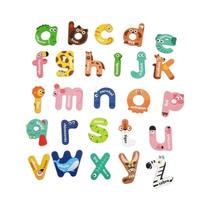 Letras Magnéticas Educacionais ABC Para Crianças Com Padrão De Animais Adesivos Para Geladeira