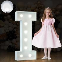 Letras marquee imprsv 90 cm de altura Light Up White Decoração de festa