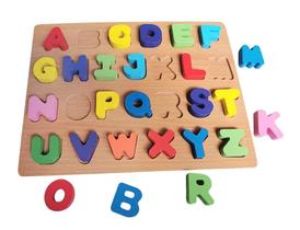 Letras Pedagógicas Aprenda Brincando Cores e Alfabeto em Madeira - DM Toys - Letras Pedagógicas Aprenda Brincando Cores e Alfabeto em Madeira - DM Toys -
