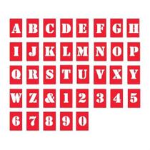 Letras stencil compactor 25mm c/37 letras Letras stencil compactor 25mm c/37 letras