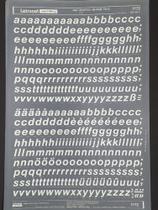 Letraset Branca 25 X 38cm Letras Adesivas 13.0mm Altura