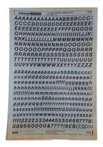 Letraset Decalque 25 X 38cm Letras Adesivas 10.2mm Altura Letraset Decalque 25 X 38cm Letras Adesivas 10.2mm Altura
