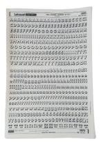 Letraset Decalque 25 X 38cm Letras Adesivas 10.7mm Altura