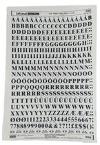 Letraset Decalque 25 X 38cm Letras Adesivas 11.3mm Altura 3065