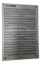 Letraset Decalque 25 X 38cm Letras Adesivas 11.4mm De Altura