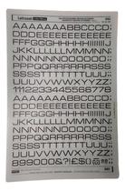 Letraset Decalque 25 X 38Cm Letras Adesivas 12.1Mm De Altura