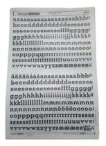 Letraset Decalque 25 X 38cm Letras Adesivas 12.8mm Altura Letraset Decalque 25 X 38cm Letras Adesivas 12.8mm Altura