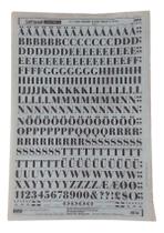 Letraset Decalque 25 X 38Cm Letras Adesivas 12.9Mm Altura